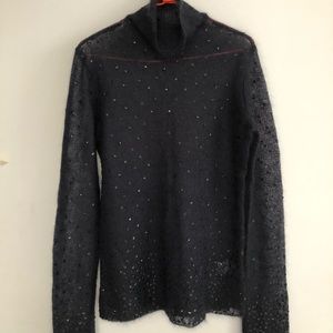 DKNY Mohair Wool Sequins Sweater medium